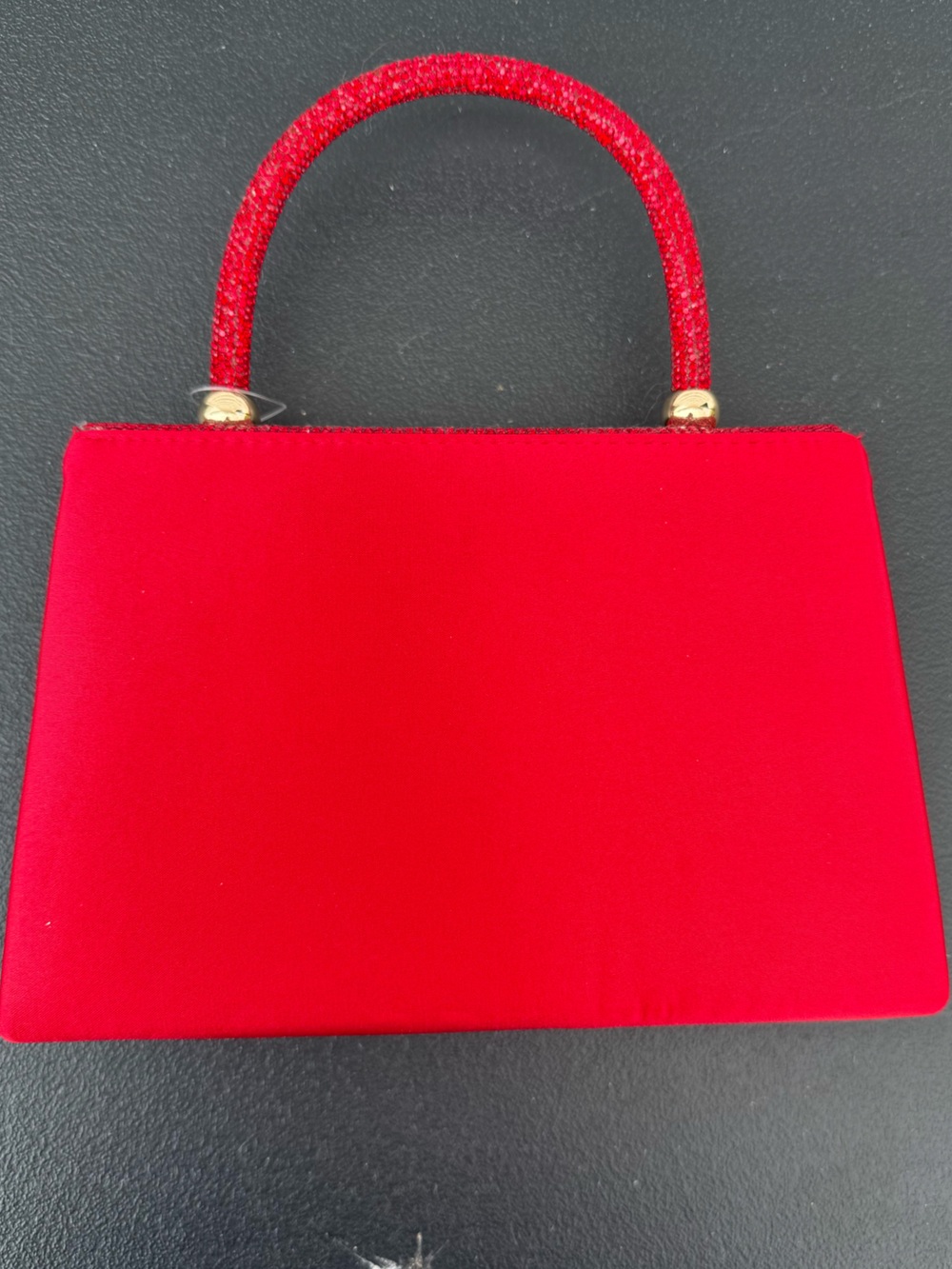 New De’Margeaux Sparkling Red Mini Top-Handle Evening Bag Purse - Picture 4 of 6